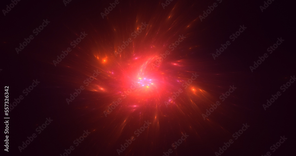 Fototapeta premium 3D rendering abstract multicolor fractal light background