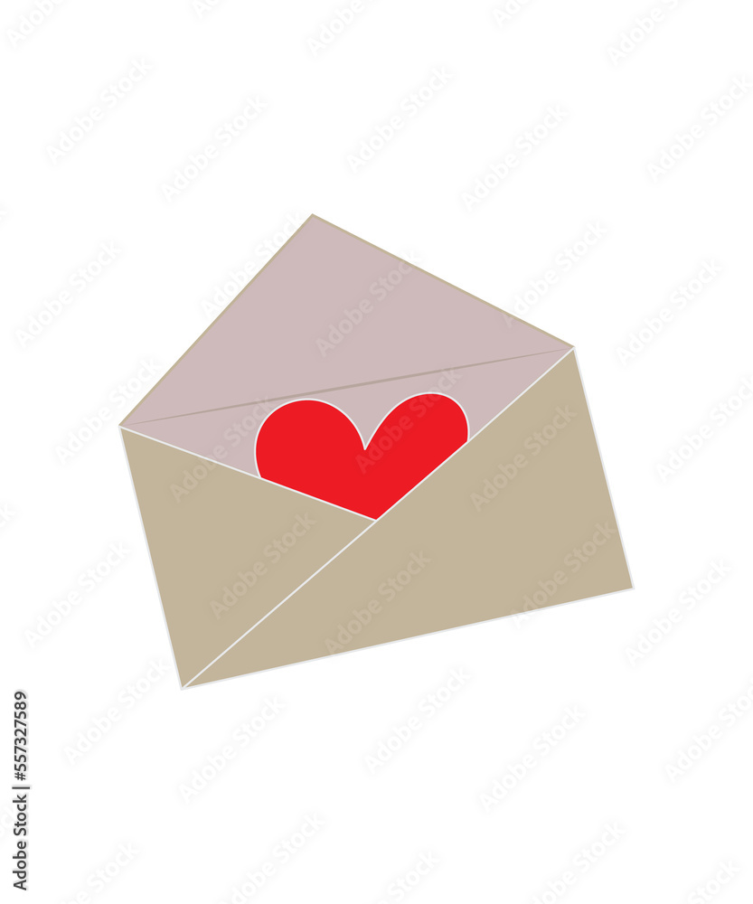 envelope with heart envelope with heart