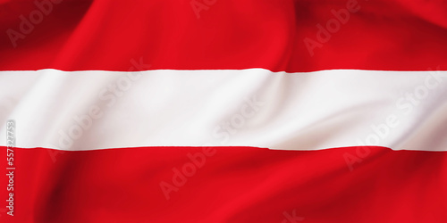 Austria waving flag background. 3D illustration of Austria flag
