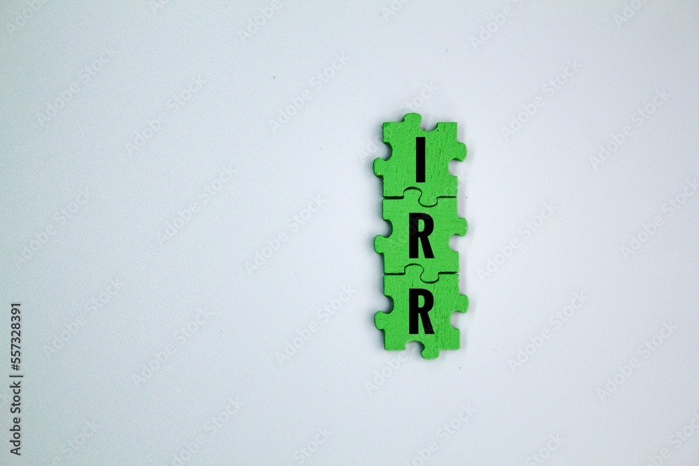 green puzzle with the letters IRR or the word internal rate of return green puzzle with the letters IRR or the word internal rate of return