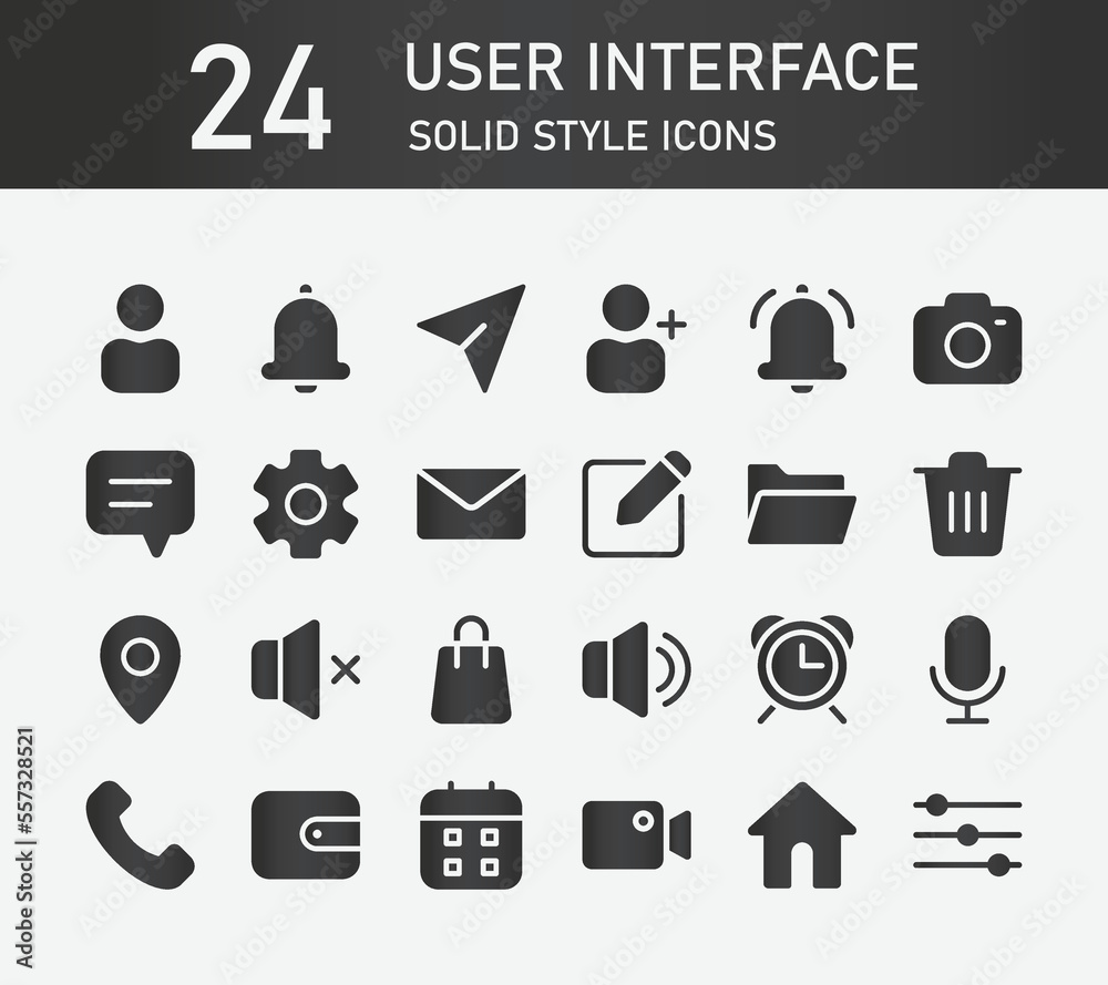 User Interface solid icon collection, contains such icons as interface, essential, message and basic icons. User Interface silhouette icons collection, Simple web icons set. User Interface solid icon collection, contains such icons as interface, essential, message and basic icons. User Interface silhouette icons collection, Simple web icons set.