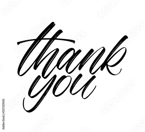 Vector Editable colors Handlettering Script Style Black Thankyou