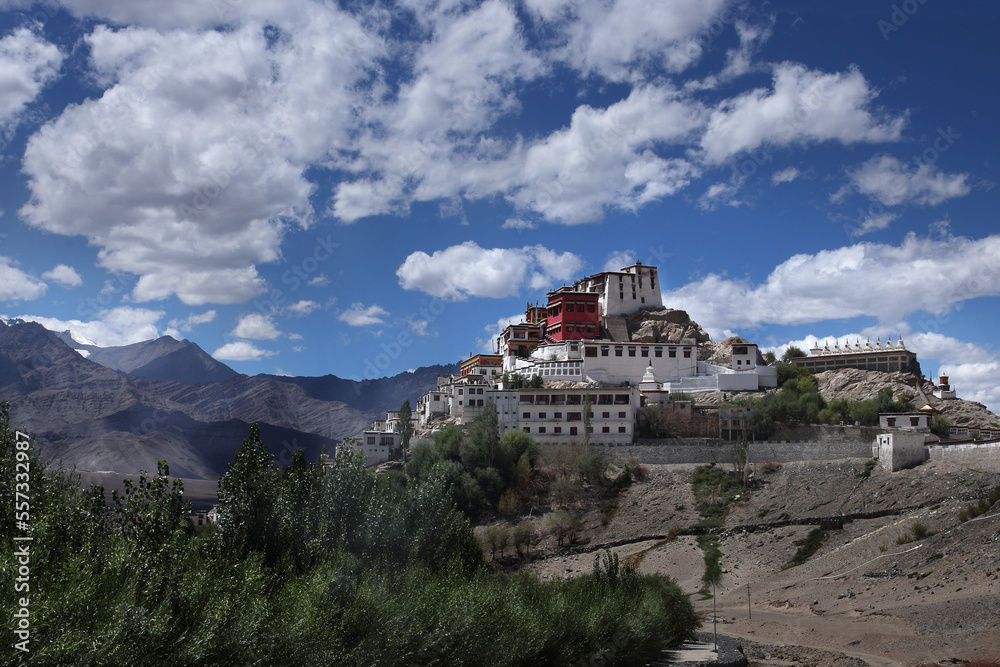 Thiksey Monastery is one of largest monastery of Buddhist Faith outside Tibet. Thiksey Monastery situated in Ladakh Mountains Range, India