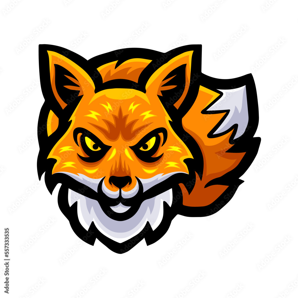 Fototapeta premium Fox head logo mascot design