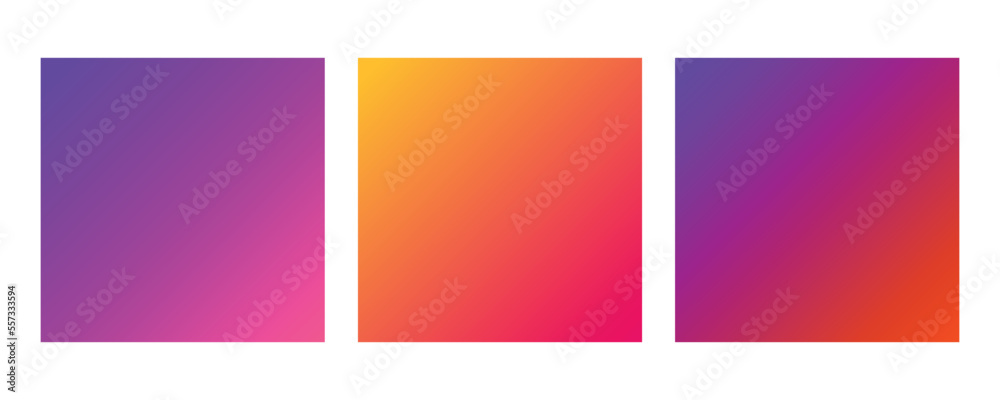 Set of abstract gradient background for template, design, poster, element