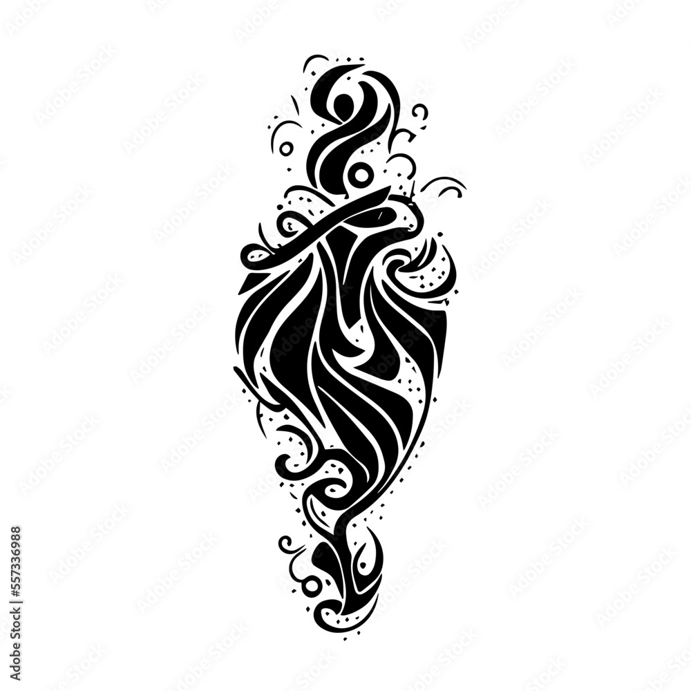 Elegant Illustration Tattoo Design 06