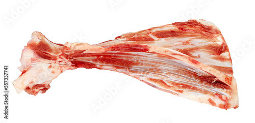 beef shoulder view from side isolated on a white background