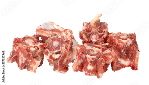 Beef bone marrow isolated on white background, Beef Stock Bone, Marrowbone on white With clipping path.