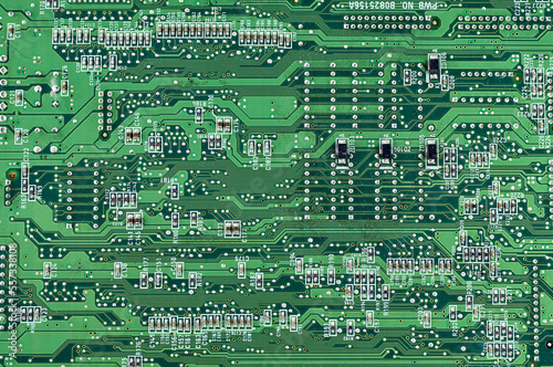 Circuit board. Electronic computer hardware technology. Motherboard digital chip. Tech science background. Integrated communication processor. Information engineering component.