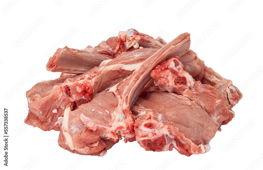raw lamb saddle meat on bone decorated rosemary top view isolated on white background raw lamb saddle meat on bone decorated rosemary top view isolated on white background