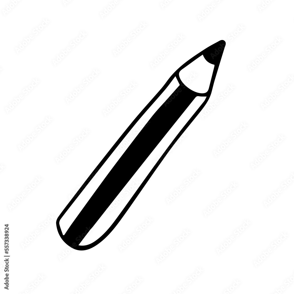 Pencil with a rubber drawing. Vector illustration Pencil with a rubber drawing. Vector illustration