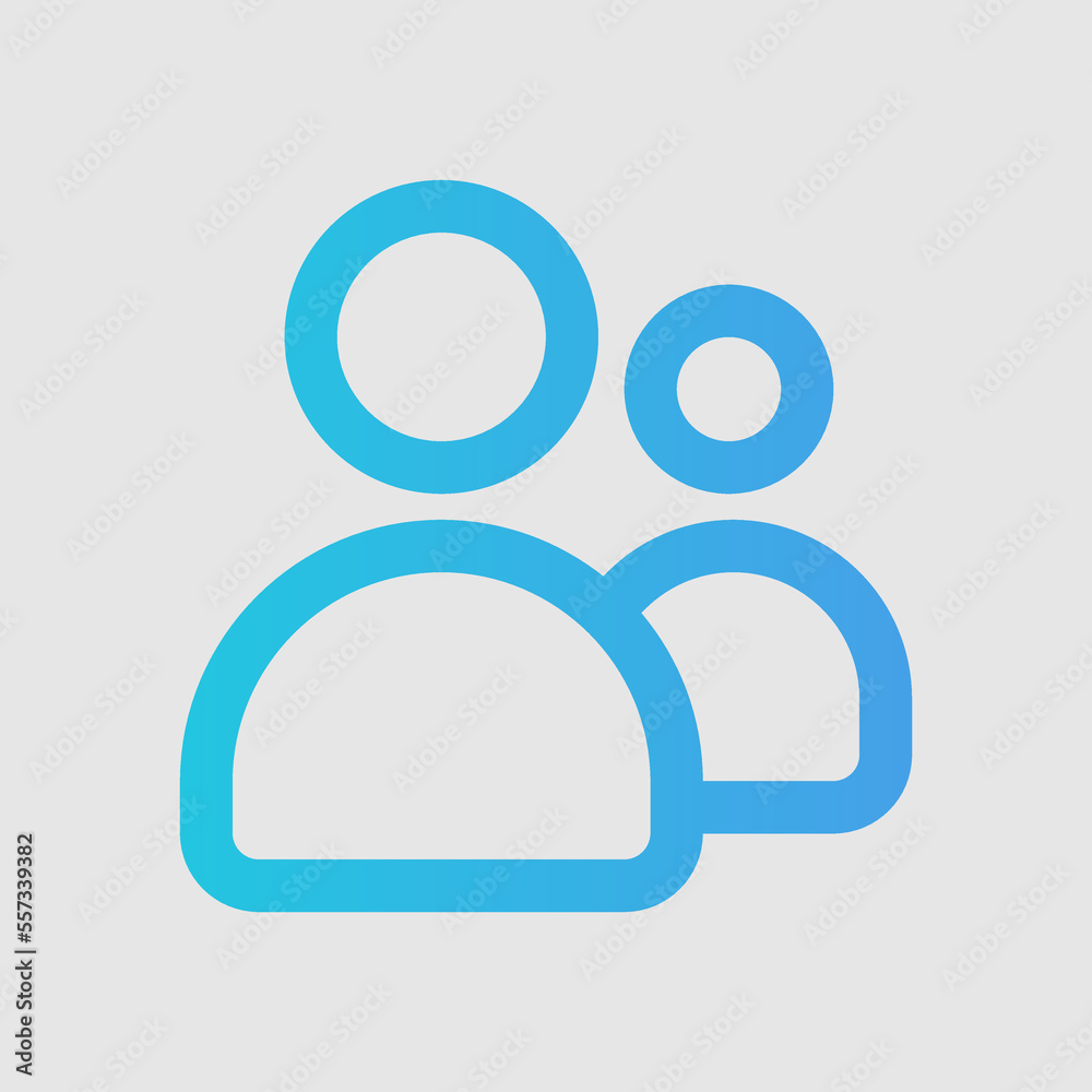 Group icon in gradient style about user interface, use for website mobile app presentation Group icon in gradient style about user interface, use for website mobile app presentation