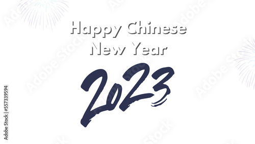 Happy Chinese New Year 2023 with stylish font