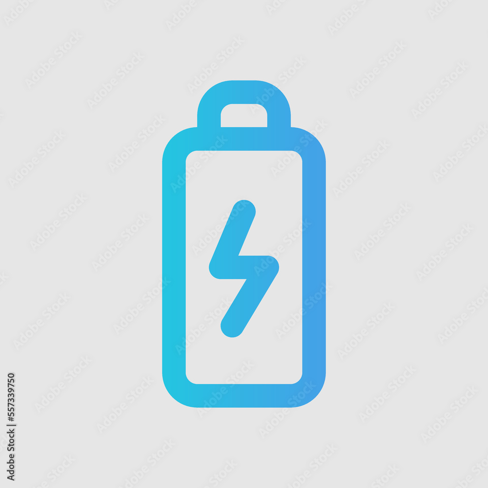 Charging icon in gradient style about user interface, use for website mobile app presentation Charging icon in gradient style about user interface, use for website mobile app presentation