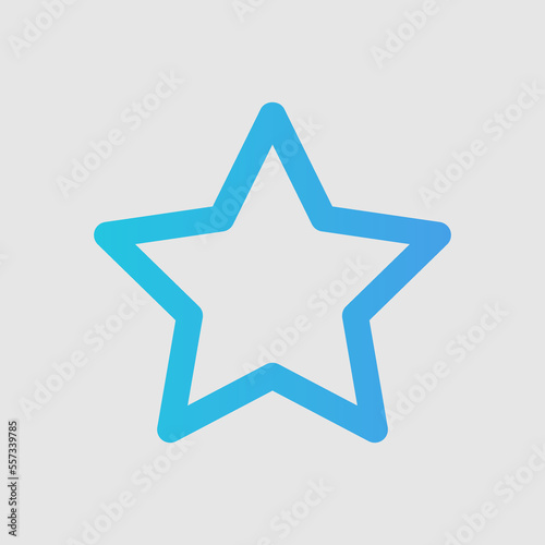 Star icon in gradient style about user interface, use for website mobile app presentation