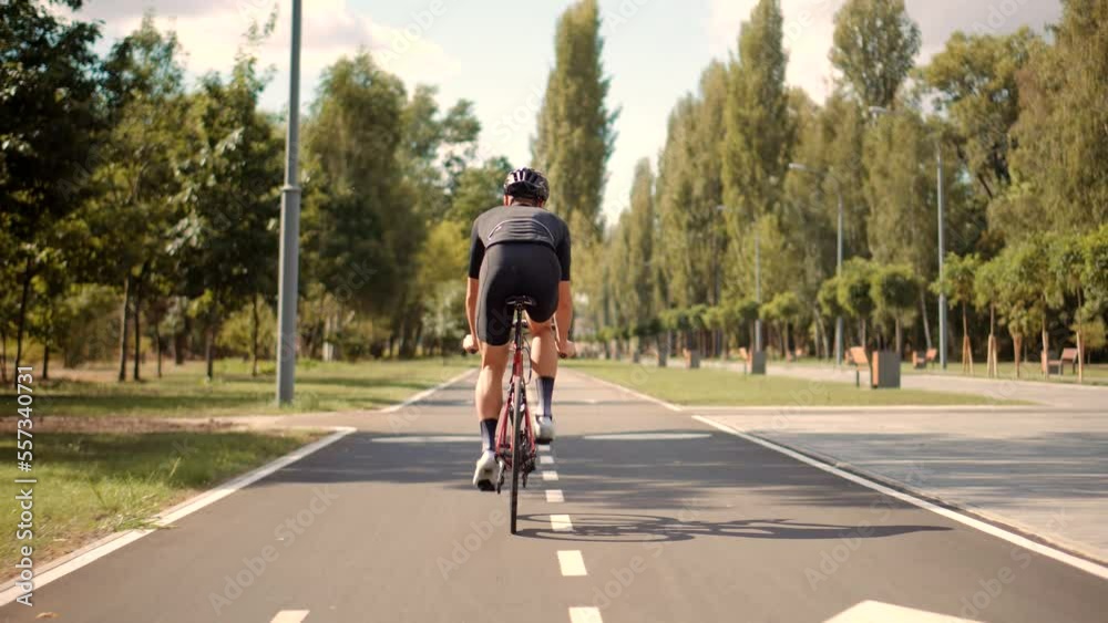 Professional cyclist riding on bike Professional cyclist riding on bike