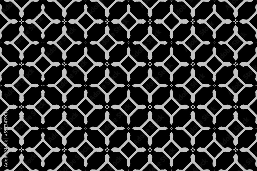 Fototapeta premium Abstract seamless pattern, seamless wallpaper, seamless background designed for use for interior,wallpaper,fabric,curtain,carpet,clothing,Batik,satin,background , illustration, Embroidery style.