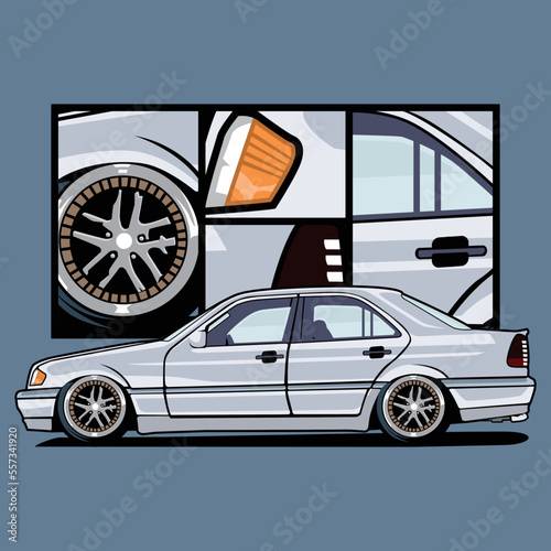 vector car sport  with details