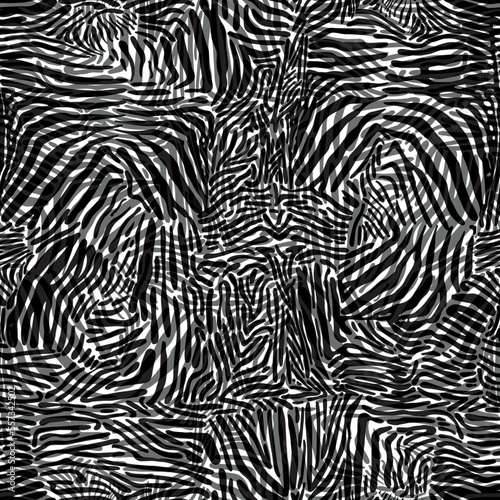 Texture of bengal tiger fur  orange stripes pattern. Mammals Fur. Animal skin print.