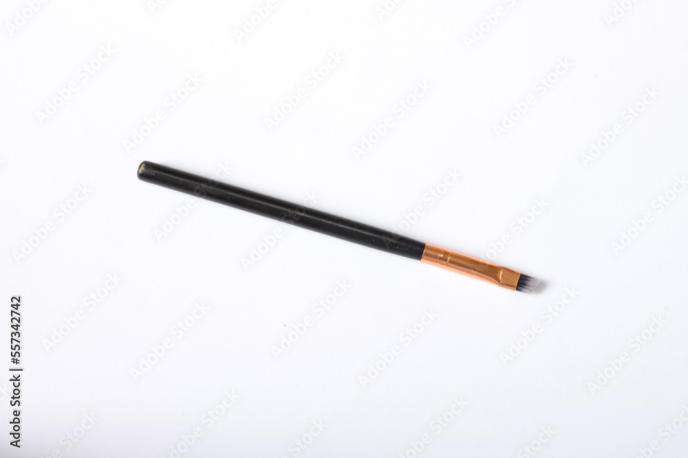 large makeup brush on white background isolated object. large makeup brush on white background isolated object.