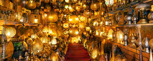 lighting shop in the souk of marrakech