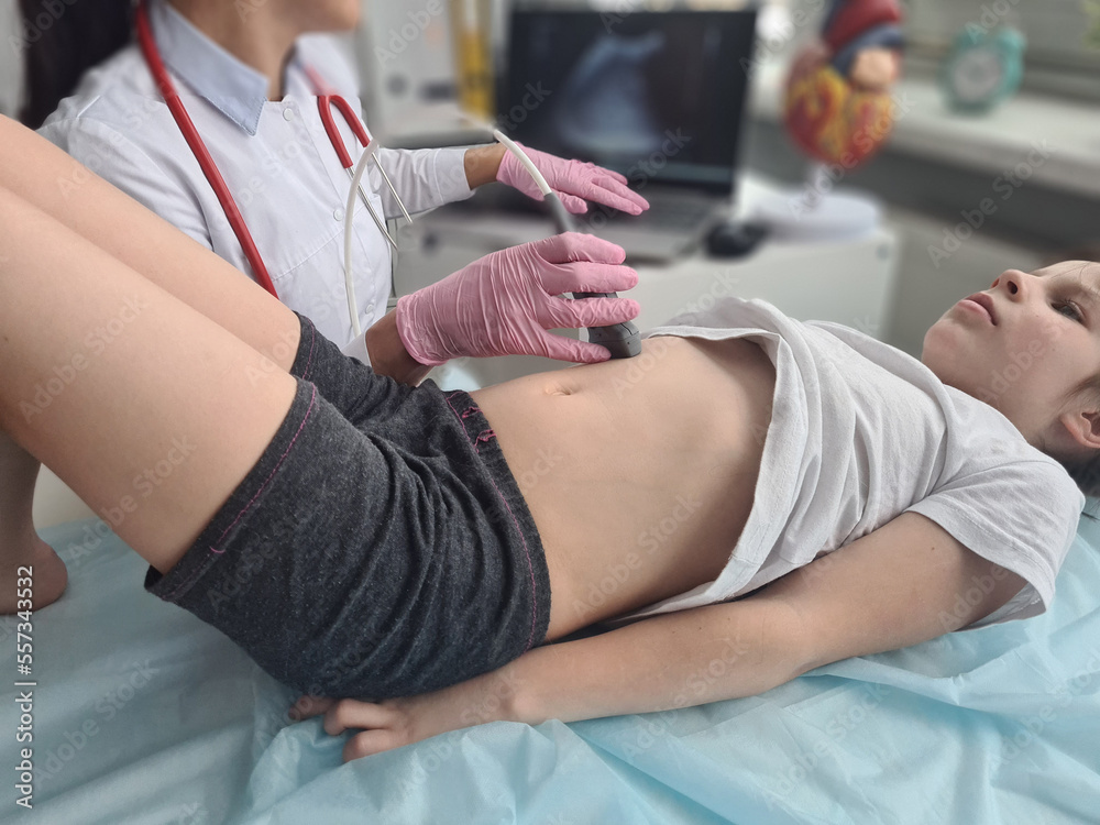 Diagnosis of abdominal organs of child using ultrasound Diagnosis of abdominal organs of child using ultrasound
