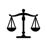 scale of justice icon vector design template in white background