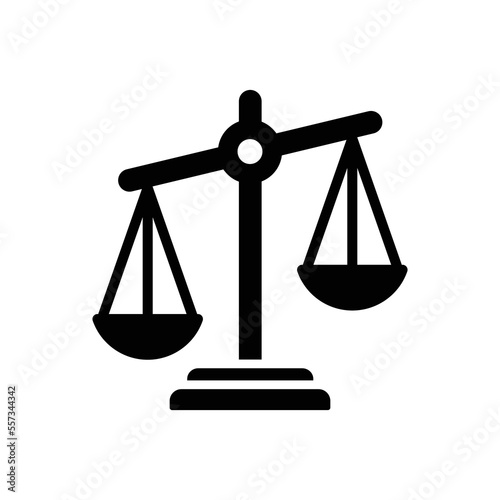 scale of justice icon vector design template in white background