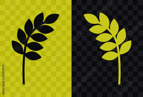 Wheat, high quality vector silhouette icon. Wheat icon silhouette isolated on dark and light transparent backgrounds, Wheat symbol.