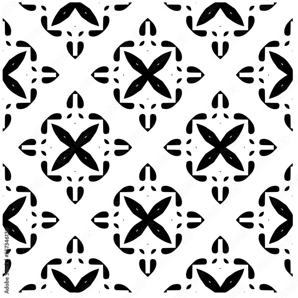 Vector pattern in geometric ornamental style. Black and white color.Seamless pattern. Vector pattern in geometric ornamental style. Black and white color.Seamless pattern.