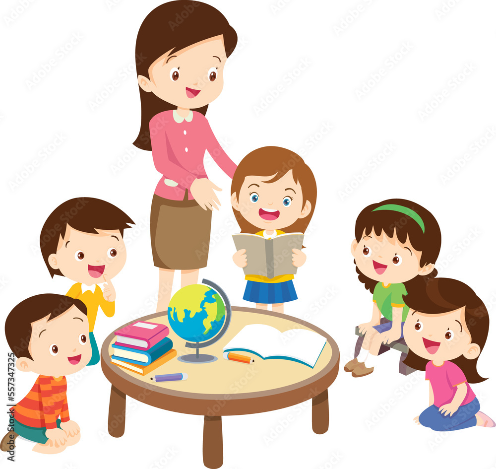 back to school with kids reading book education happy children concept back to school with kids reading book education happy children concept