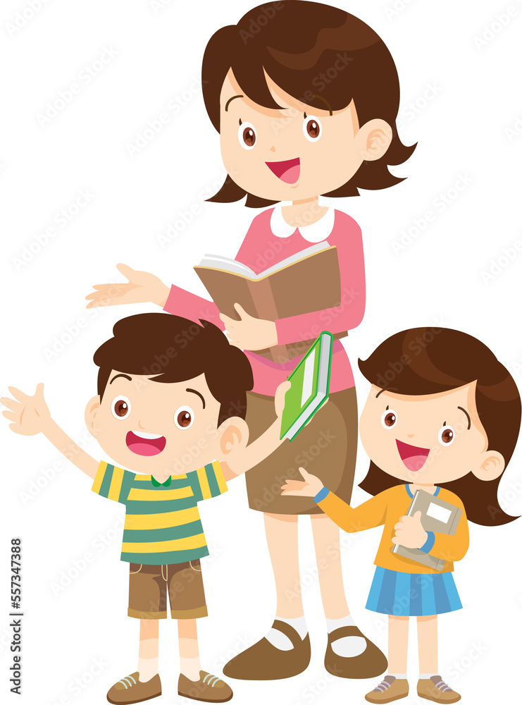 back to school with kids reading book education happy children concept back to school with kids reading book education happy children concept