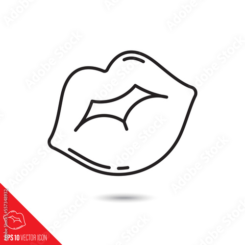 Kiss line icon vector