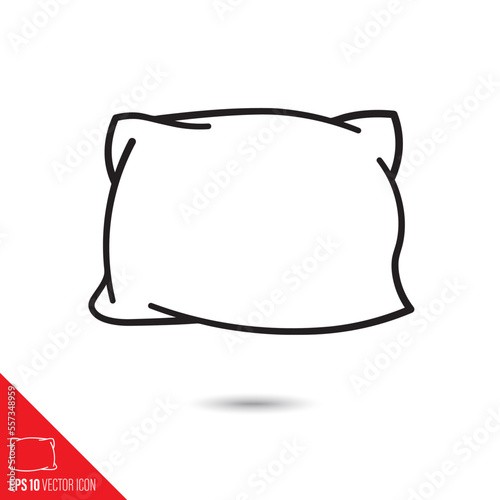 Pillow line icon vector