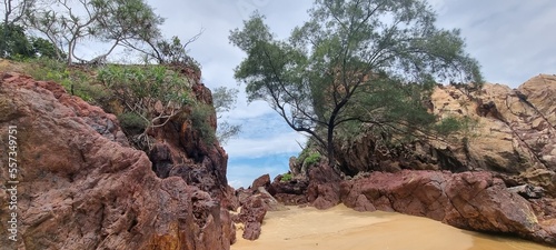 giant rock by the beach 