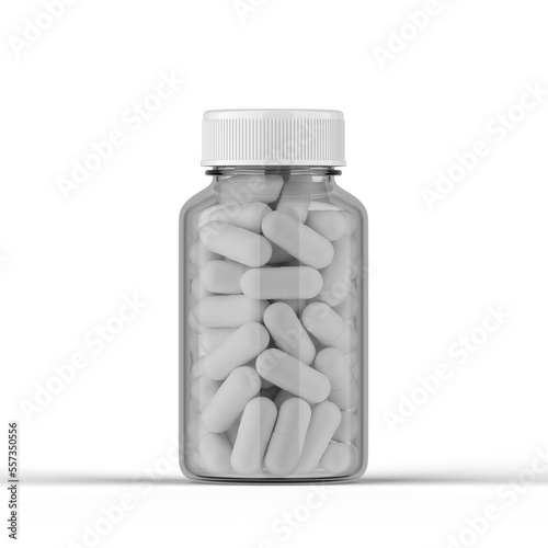 Clear Plastic Pills Bottle