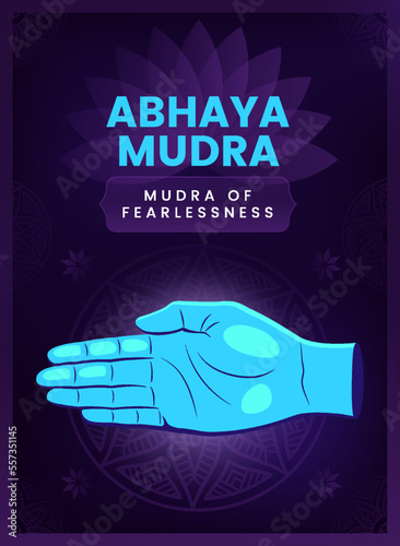 Abhaya Mudra Mudra Hand Gesture - Vector illustration