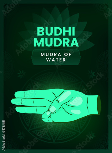 Budhi Mudra Hand Gesture - Vector illustration