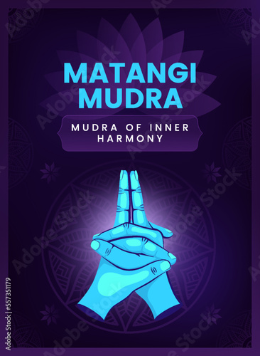 Matangi Mudra Hand Gesture - Vector illustration