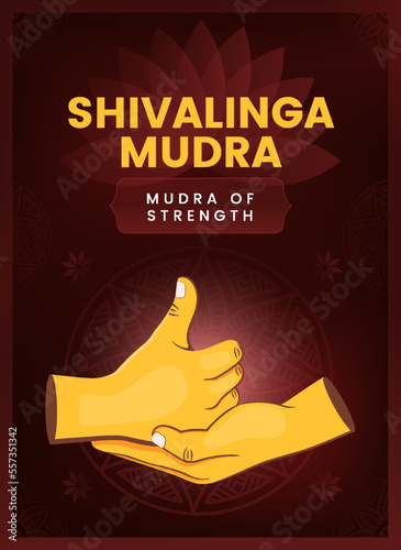 Shivalinga Mudra Hand Gesture - Vector illustration