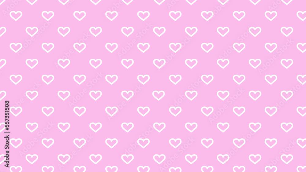 pink background with white hearts