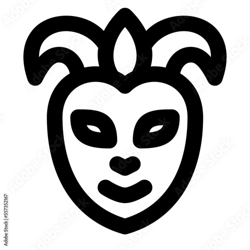 Party Mask Icon Line