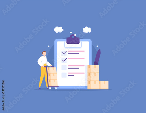 inventory management and inventory control. stock take. physical verification of the quantity and condition of goods held in inventory. A warehouse staff controls the number of items in the warehouse