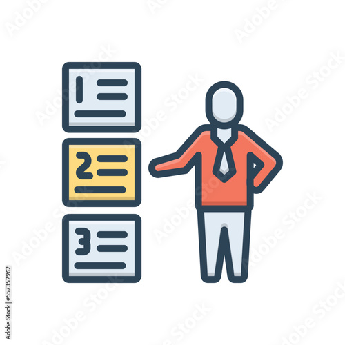 Color illustration icon for priority