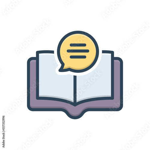 Color illustration icon for topic