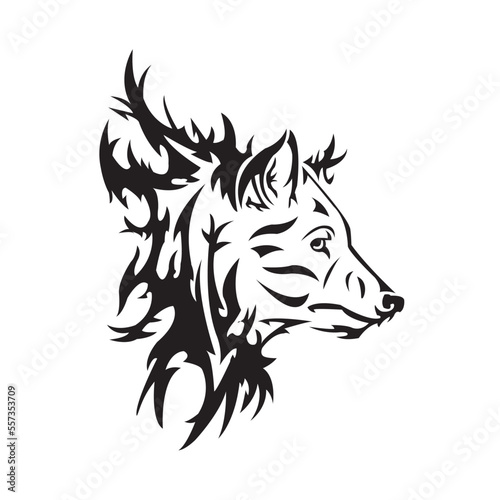 Black and white Howling wolfimage on our sponsor s site and use for tshart  app  website  branding etc.