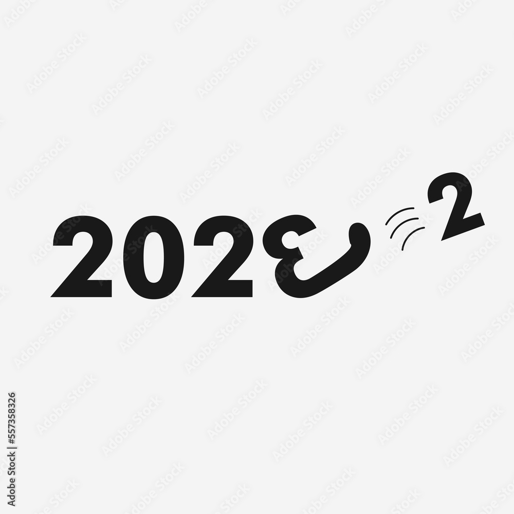 vector change year 2022 to 2023, number 3 kicks number 2 good for mockup, print, design, wallpaper, sosial media, background vector change year 2022 to 2023, number 3 kicks number 2 good for mockup, print, design, wallpaper, sosial media, background