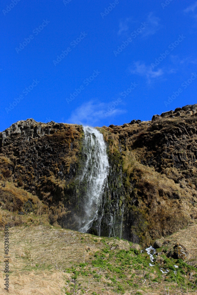 Breathtaking Icelandic Waterfall - The Ultimate Natural Background for Your Next Project! - Majestic, Scenic, and Stunning