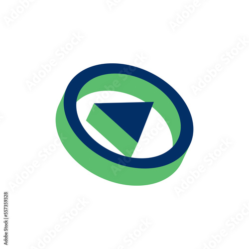 Free Download 3d green blue music play button isolated on white  - GFXLoad