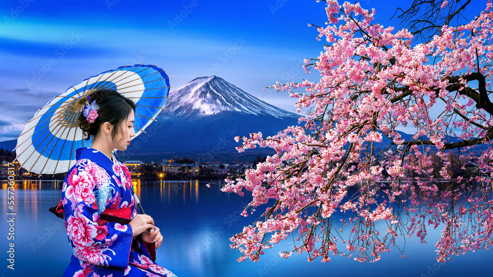 Kimono japonais femme Mountains main image 1